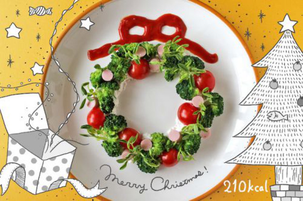 【インスタ映えレシピ】ダイエッター向けクリスマスリース風サラダで「いいね！」もGET♪