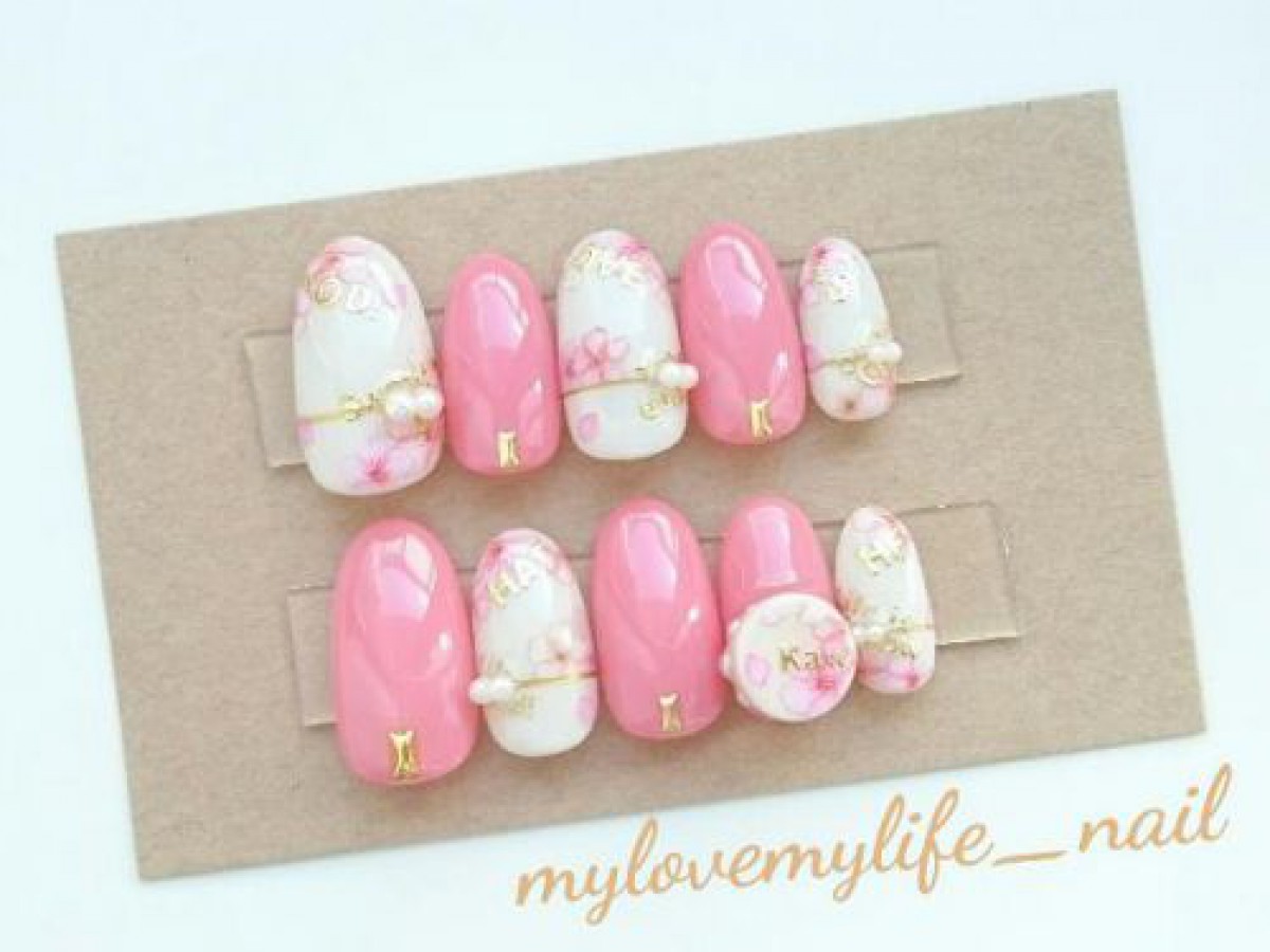 mylovemylife_nail♡ネイルチップ2点、お嫁に行きました(*´з`)