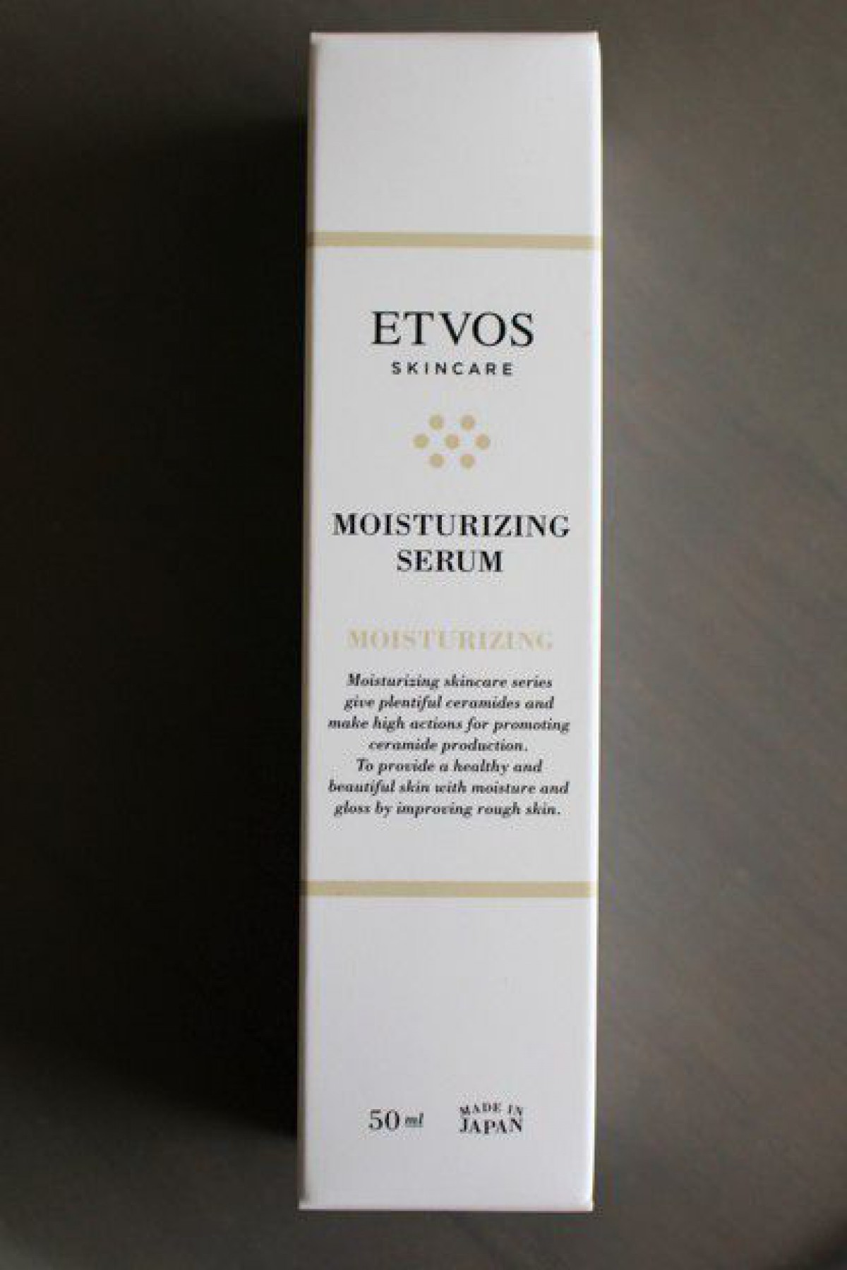 ヒト型セラミドをバランスよく配合した保湿美容液　ETVOS モイスチャライジングセラム