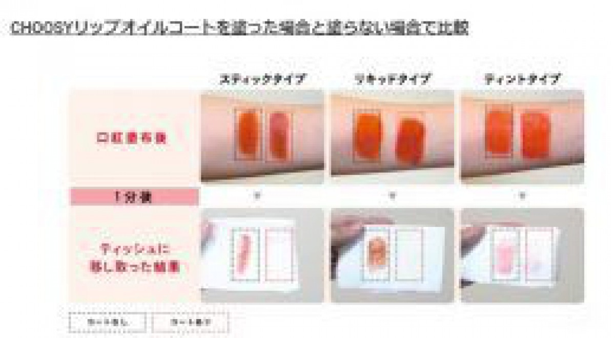 日本で唯一のくちびるケアブランド『CHOOSY』より、うるおいも発色もキープ！新感覚のリップオイルコートが新登場